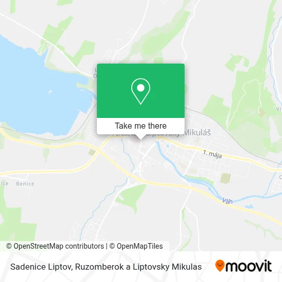 Sadenice Liptov map