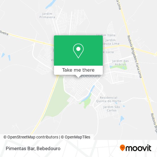 Pimentas Bar map