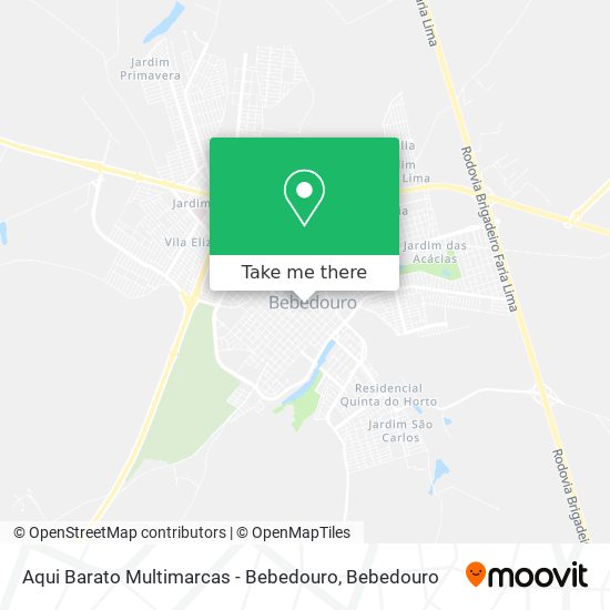 Aqui Barato Multimarcas - Bebedouro map