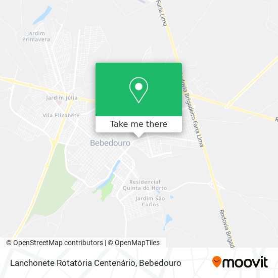 Lanchonete Rotatória Centenário map