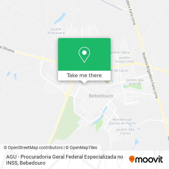 AGU - Procuradoria Geral Federal Especializada no INSS map