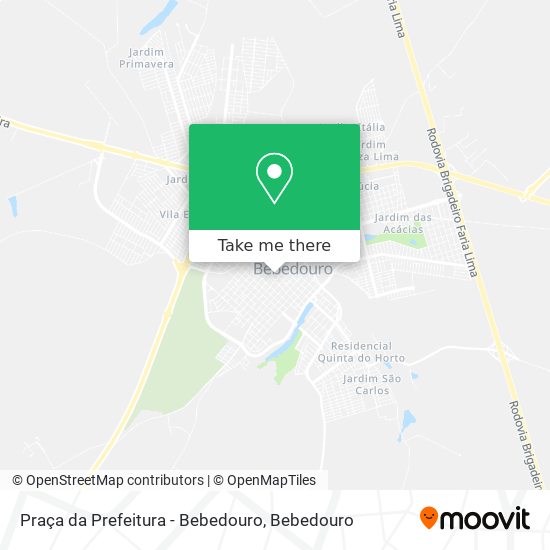 Praça da Prefeitura - Bebedouro map