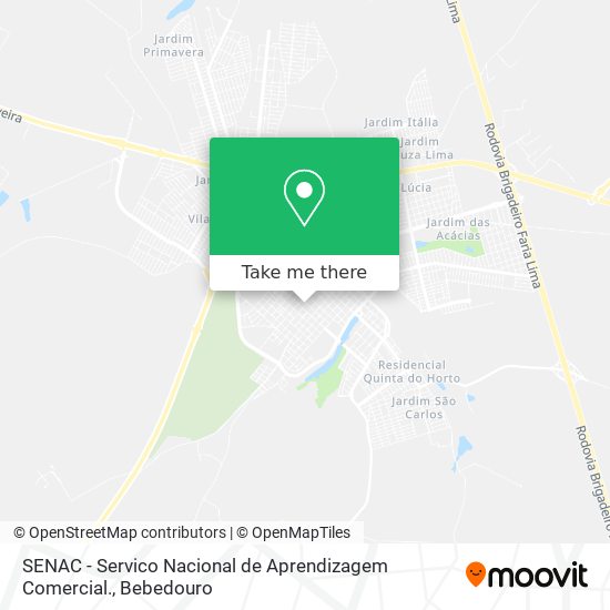 SENAC - Servico Nacional de Aprendizagem Comercial. map
