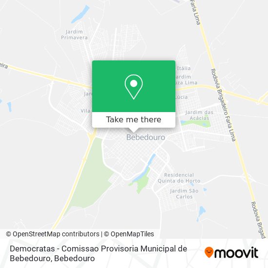 Democratas - Comissao Provisoria Municipal de Bebedouro map