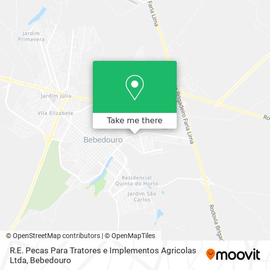 R.E. Pecas Para Tratores e Implementos Agricolas Ltda map