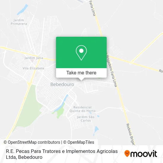 R.E. Pecas Para Tratores e Implementos Agricolas Ltda map