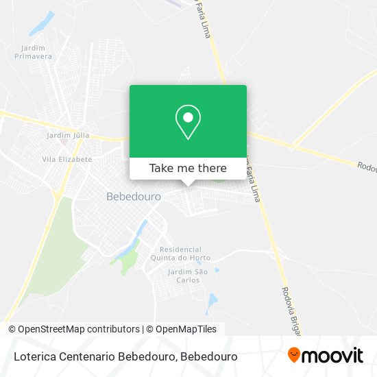 Loterica Centenario Bebedouro map