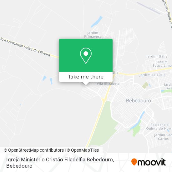 Igreja Ministério Cristão Filadélfia Bebedouro map