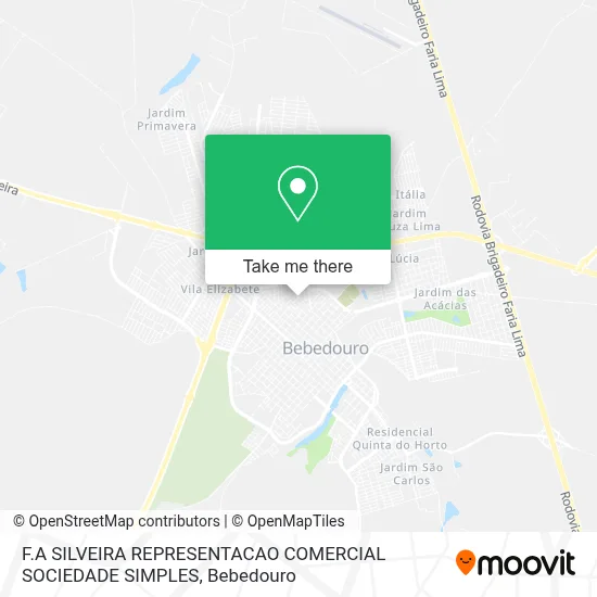 F.A SILVEIRA REPRESENTACAO COMERCIAL SOCIEDADE SIMPLES map