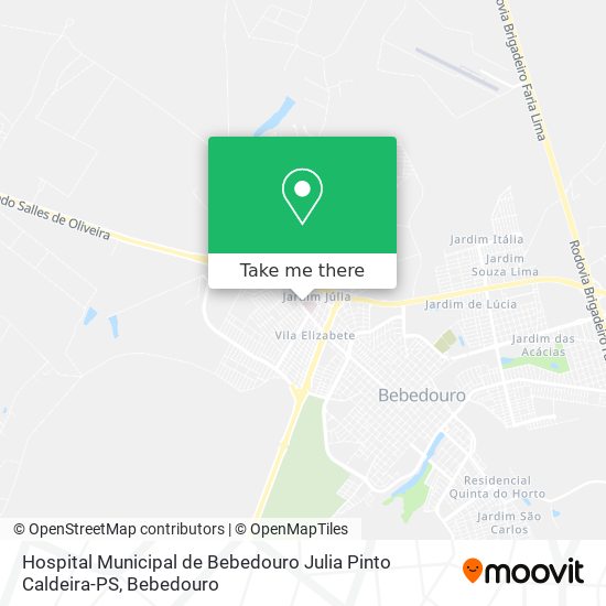 Hospital Municipal de Bebedouro Julia Pinto Caldeira-PS map