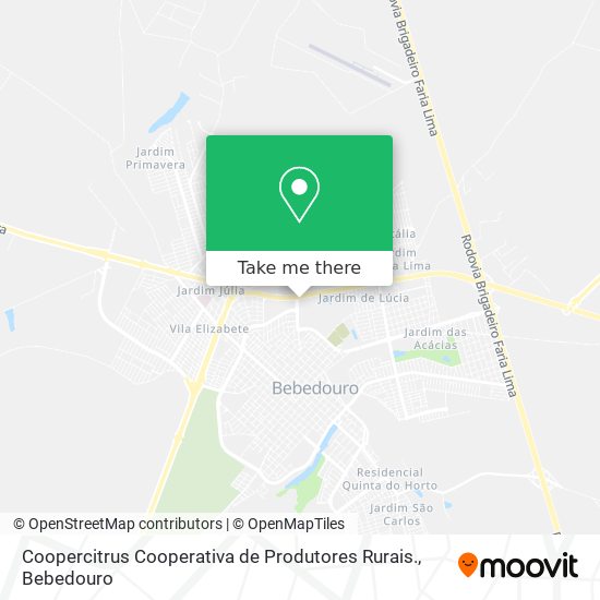 Coopercitrus Cooperativa de Produtores Rurais. map