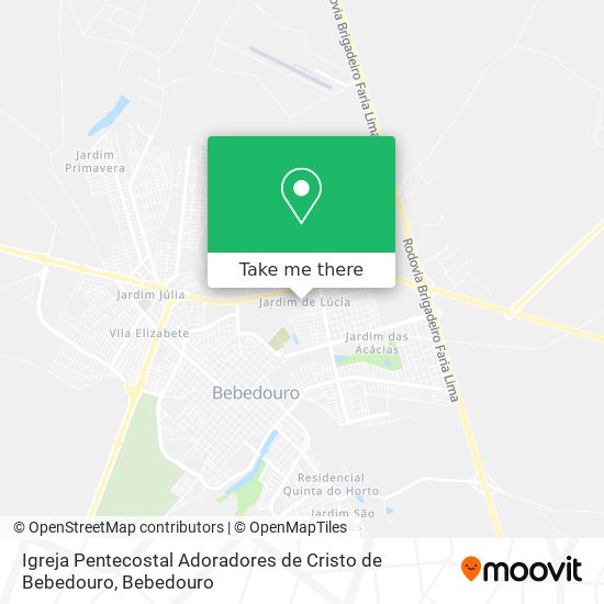 Igreja Pentecostal Adoradores de Cristo de Bebedouro map