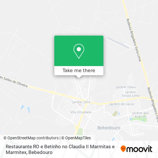 Restaurante RO e Betinho no Claudia II Marmitas e Marmitex map