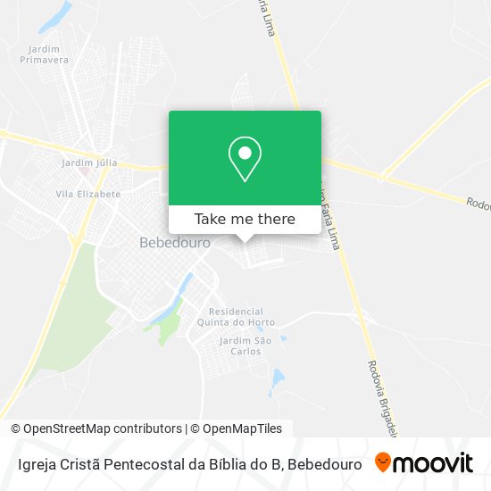 Igreja Cristã Pentecostal da Bíblia do B map