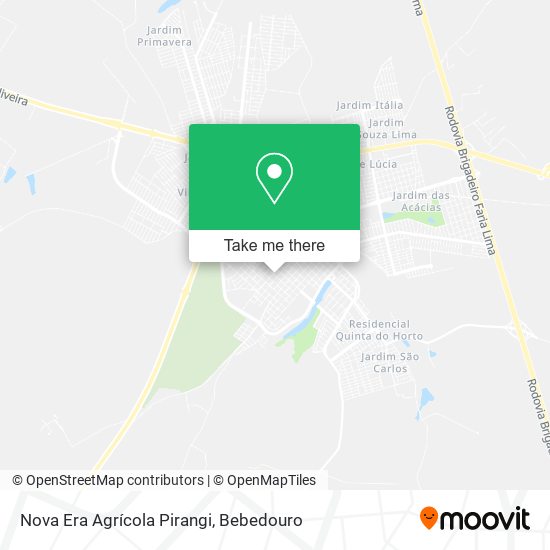 Nova Era Agrícola Pirangi map