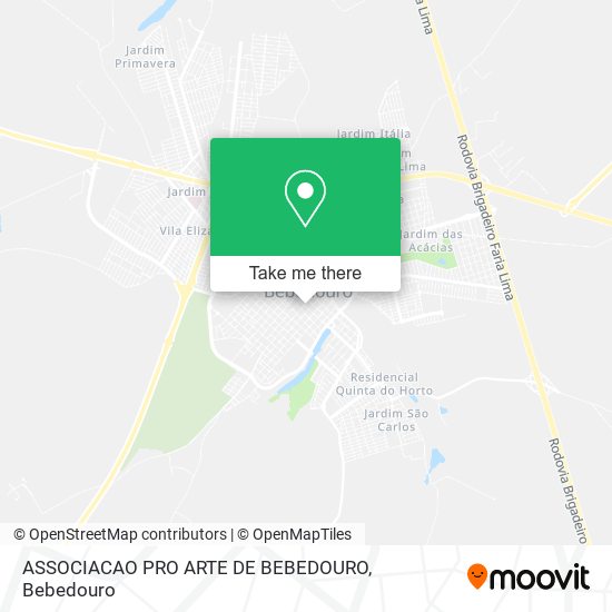 ASSOCIACAO PRO ARTE DE BEBEDOURO map