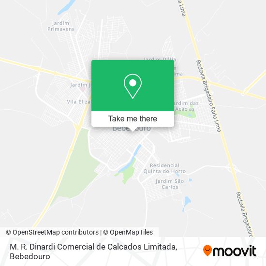 M. R. Dinardi Comercial de Calcados Limitada map