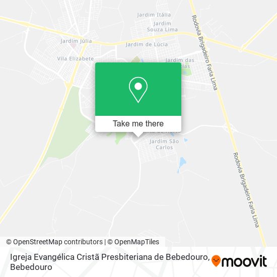 Igreja Evangélica Cristã Presbiteriana de Bebedouro map