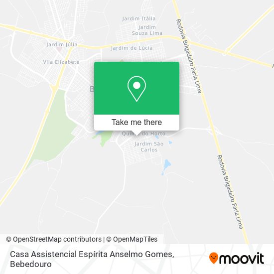 Casa Assistencial Espírita Anselmo Gomes map