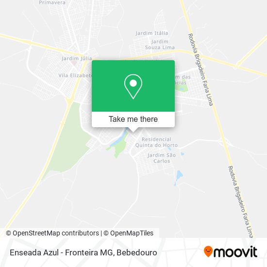 Enseada Azul - Fronteira MG map