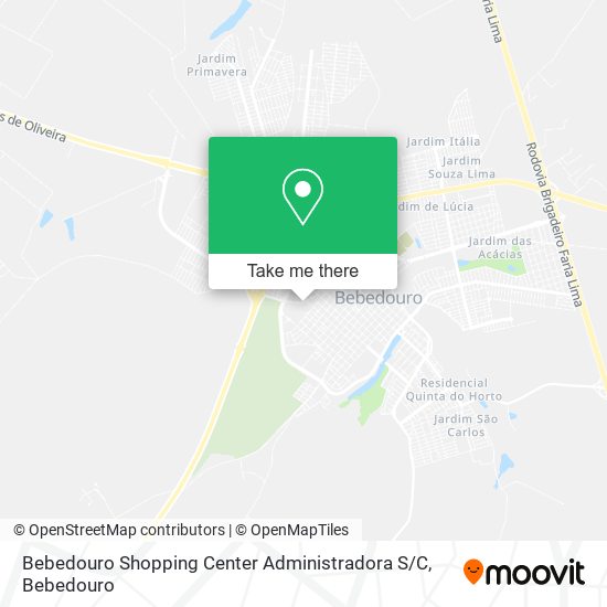 Bebedouro Shopping Center Administradora S / C map