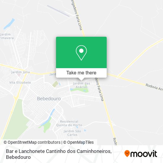 Bar e Lanchonete Cantinho dos Caminhoneiros map