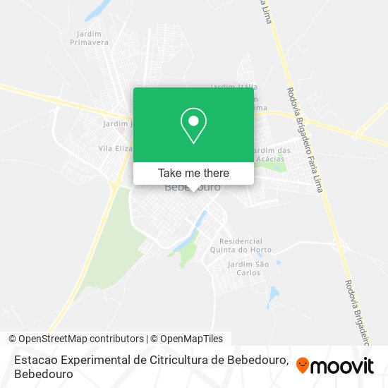 Estacao Experimental de Citricultura de Bebedouro map