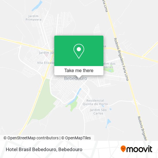 Hotel Brasil Bebedouro map