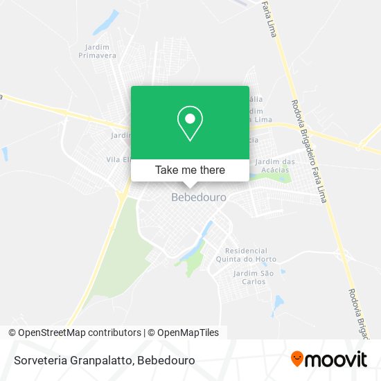 Sorveteria Granpalatto map