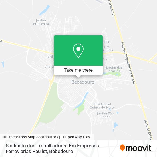 Sindicato dos Trabalhadores Em Empresas Ferroviarias Paulist map
