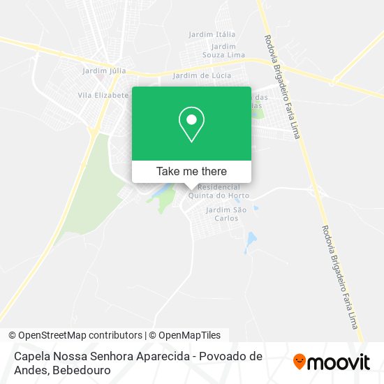 Capela Nossa Senhora Aparecida - Povoado de Andes map