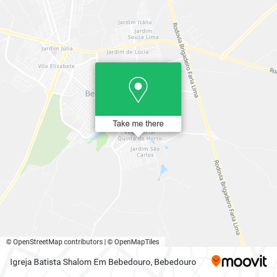 Igreja Batista Shalom Em Bebedouro map
