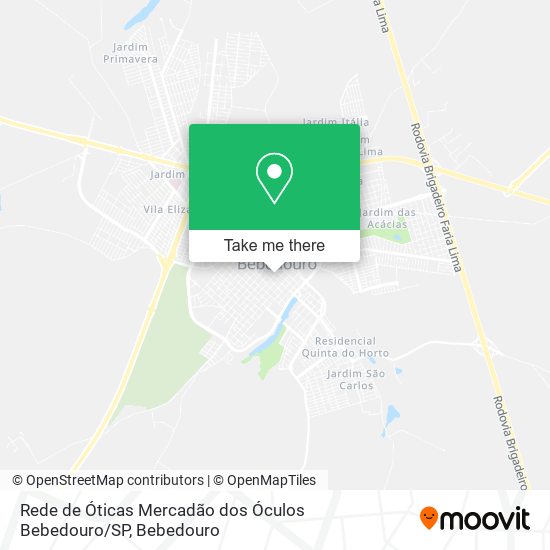 Rede de Óticas Mercadão dos Óculos Bebedouro / SP map