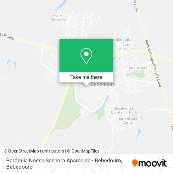 Paróquia Nossa Senhora Aparecida - Bebedouro map