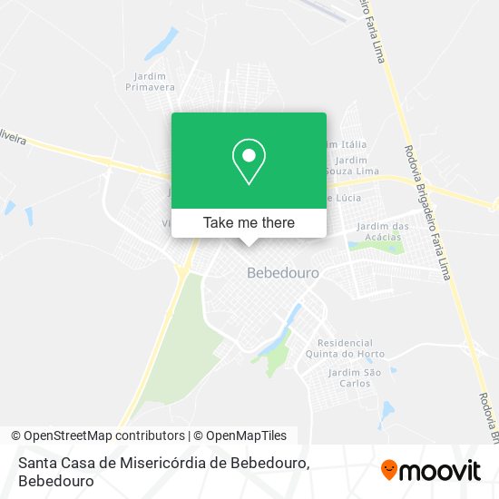 Santa Casa de Misericórdia de Bebedouro map