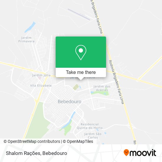 Shalom Rações map