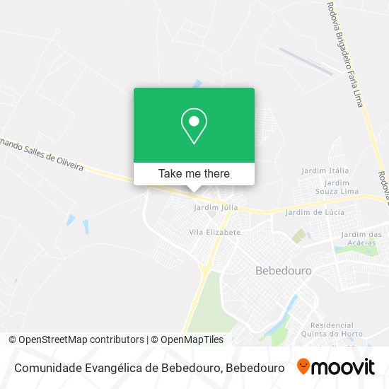 Comunidade Evangélica de Bebedouro map