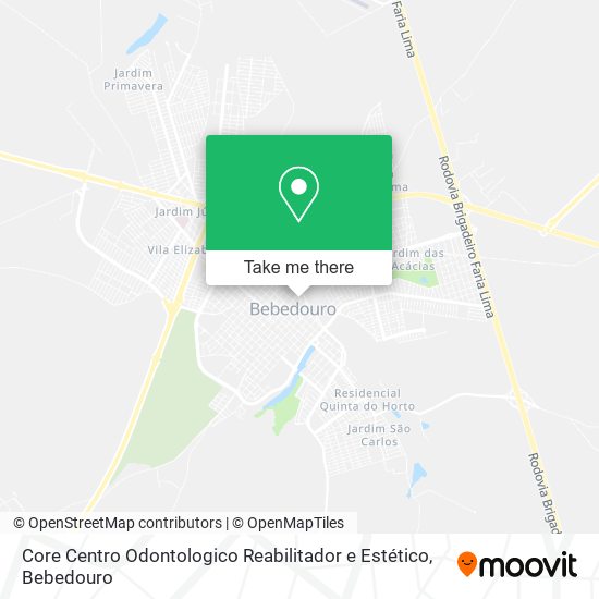Core Centro Odontologico Reabilitador e Estético map