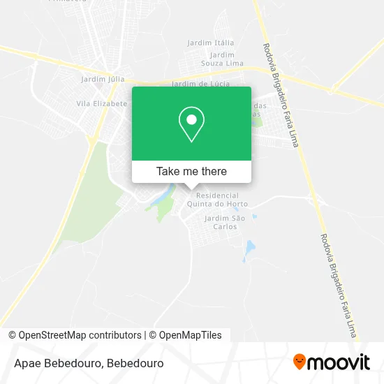 Apae Bebedouro map