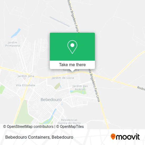 Bebedouro Containers map