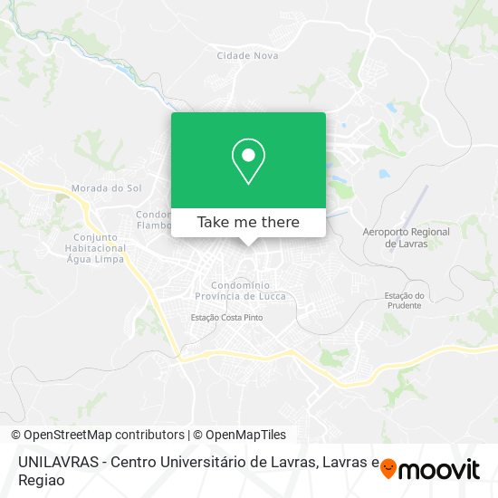 Mapa UNILAVRAS - Centro Universitário de Lavras