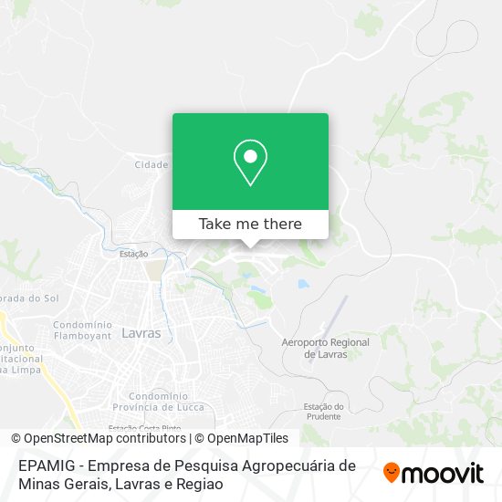 EPAMIG - Empresa de Pesquisa Agropecuária de Minas Gerais map
