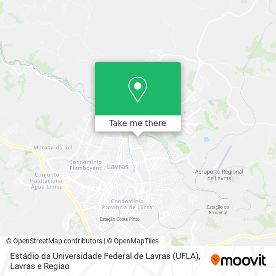 Mapa Estádio da Universidade Federal de Lavras (UFLA)