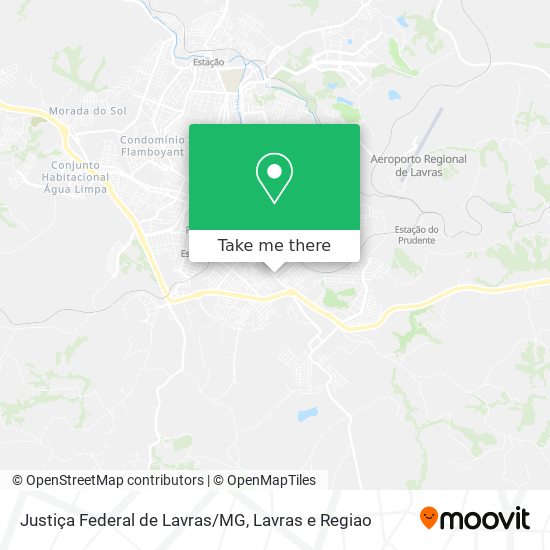 Justiça Federal de Lavras/MG map