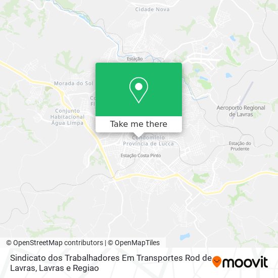 Sindicato dos Trabalhadores Em Transportes Rod de Lavras map