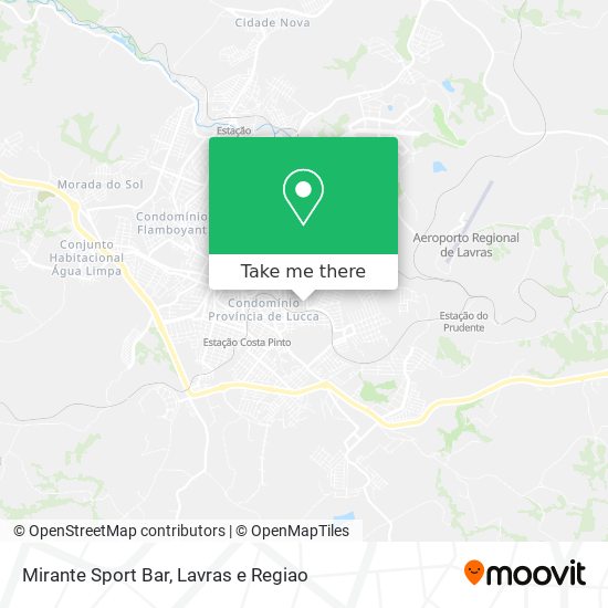 Mapa Mirante Sport Bar