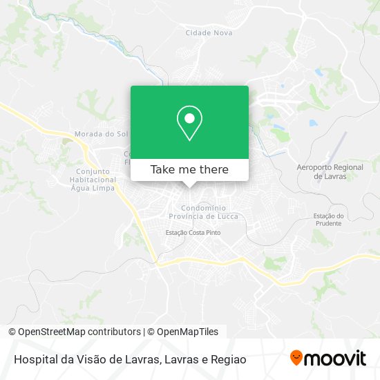 Mapa Hospital da Visão de Lavras