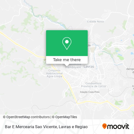 Mapa Bar E Mercearia Sao Vicente