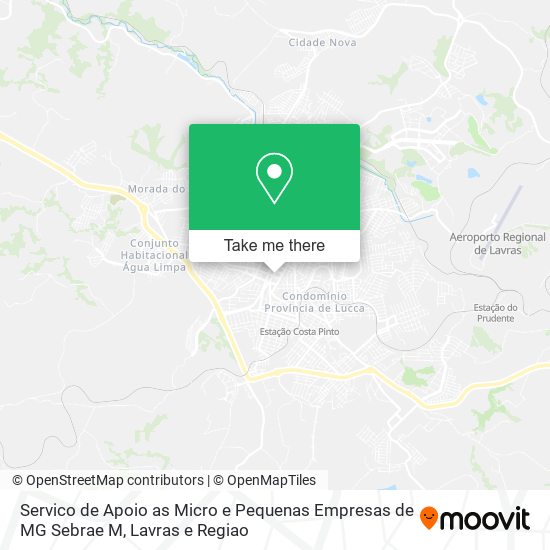 Mapa Servico de Apoio as Micro e Pequenas Empresas de MG Sebrae M