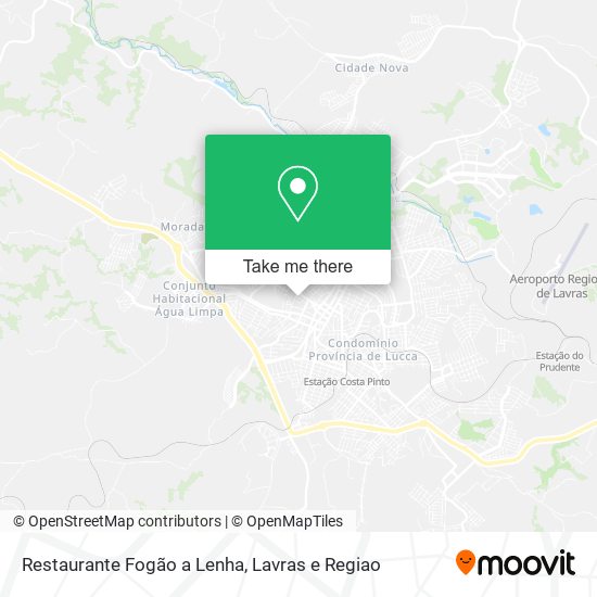 Mapa Restaurante Fogão a Lenha